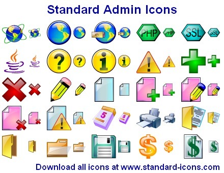 Standard Admin Icons Screenshot